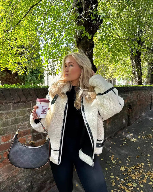 Teddy Shearling Bomber